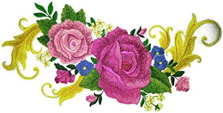 העונג הטוב ביותר של הגן המותאם אישית והייחודי [ריסוס ורדים עם פרח] ברזל רקום על תיקון/תפירה [5.78 11.72]